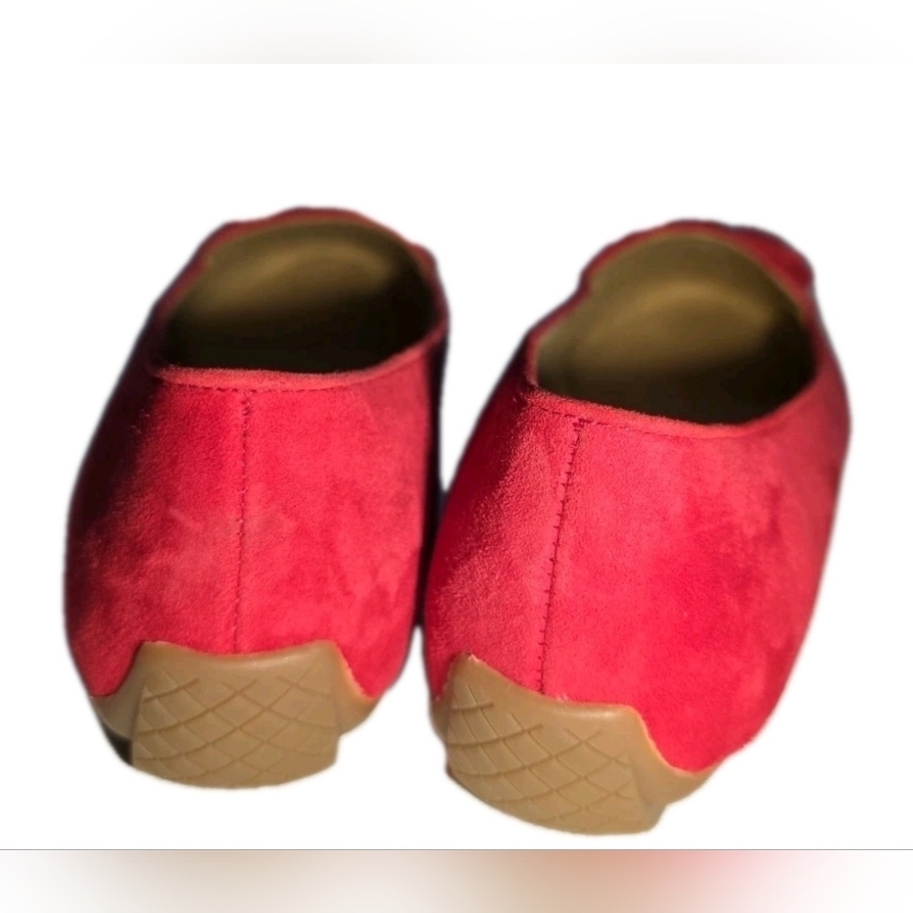 268. Talbots Francesca Red Suede Driving Loafers - Women's Size 8W (HC) - Picture 4 of 7